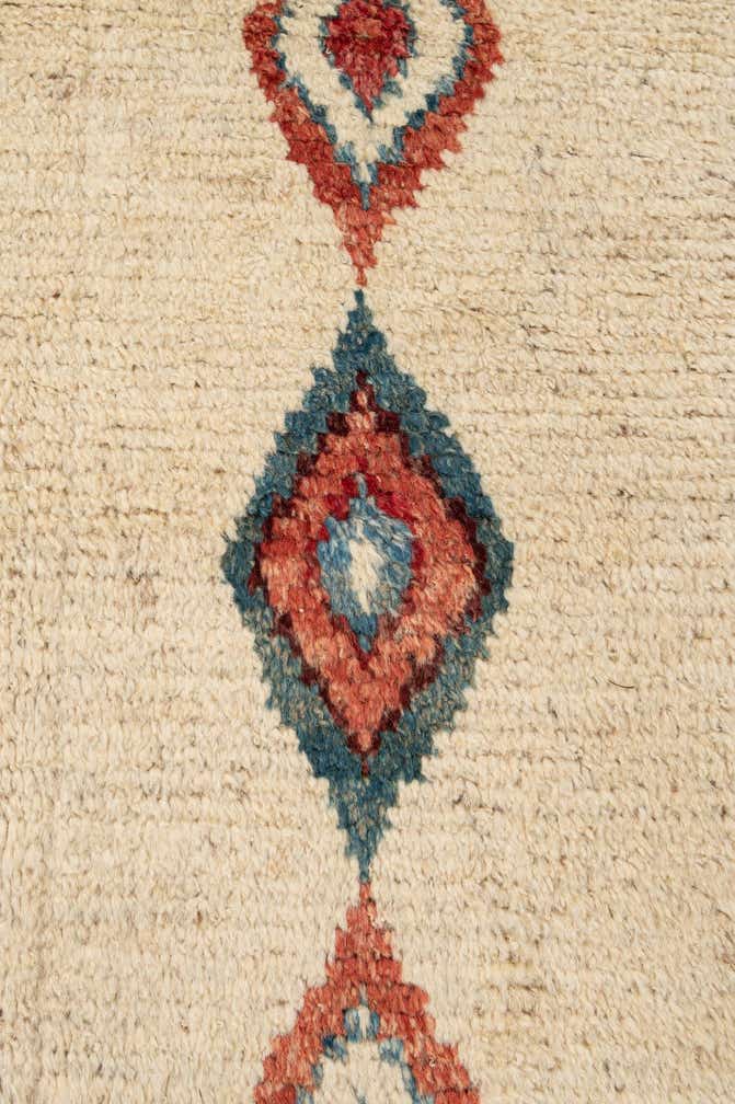 6' 4 x 9' 7 Hand Knotted Moroccan Wool Rug