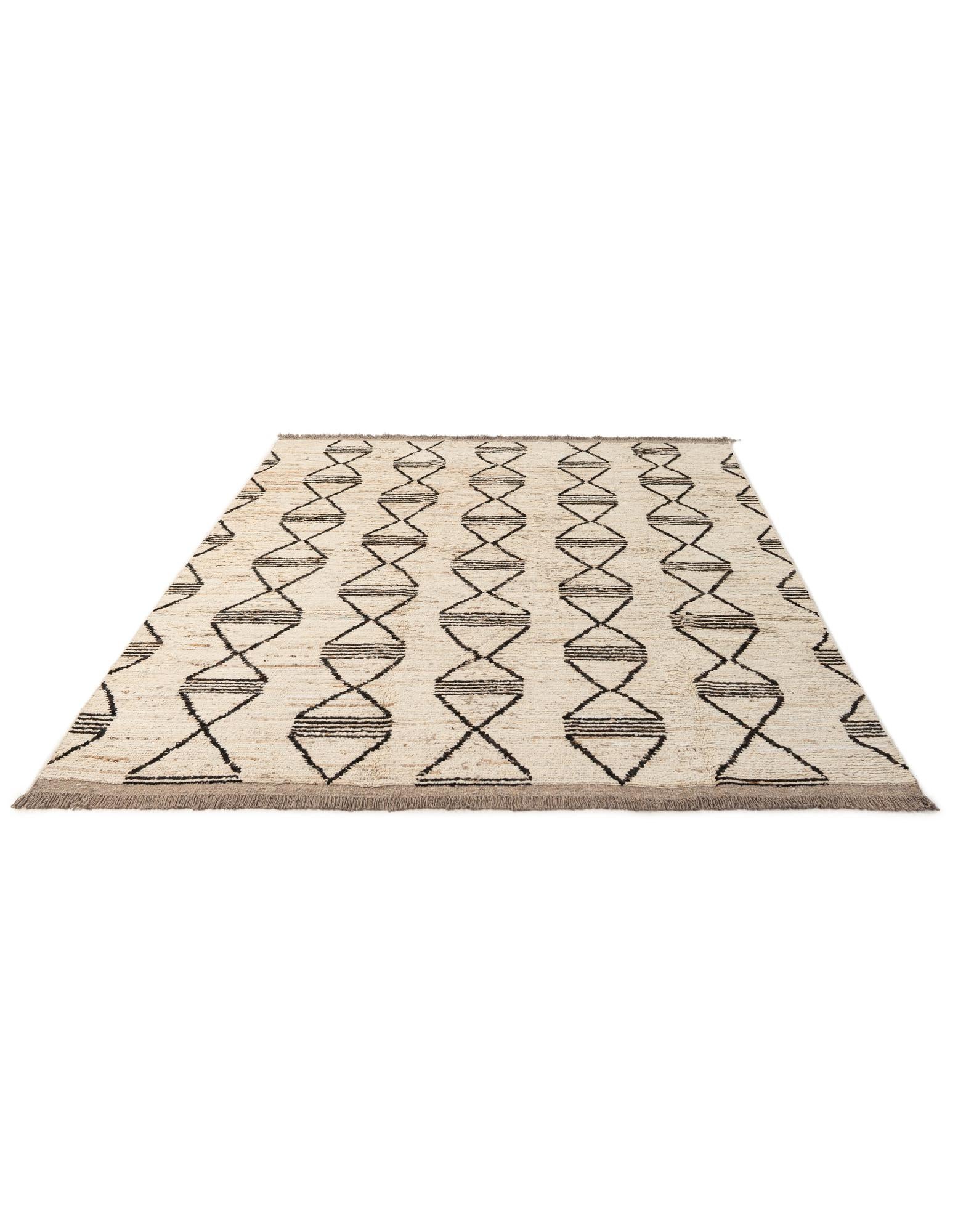 6' 8 x 9' 10 Hand Knotted Moroccan Wool Rug