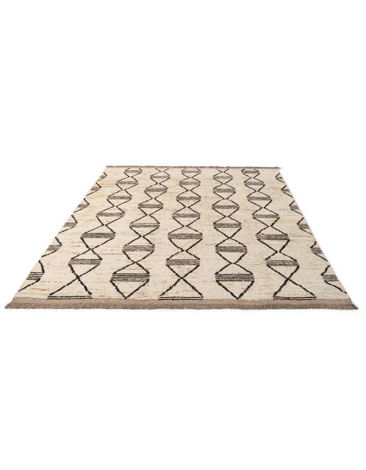 6' 8 x 9' 10 Hand Knotted Moroccan Wool Rug