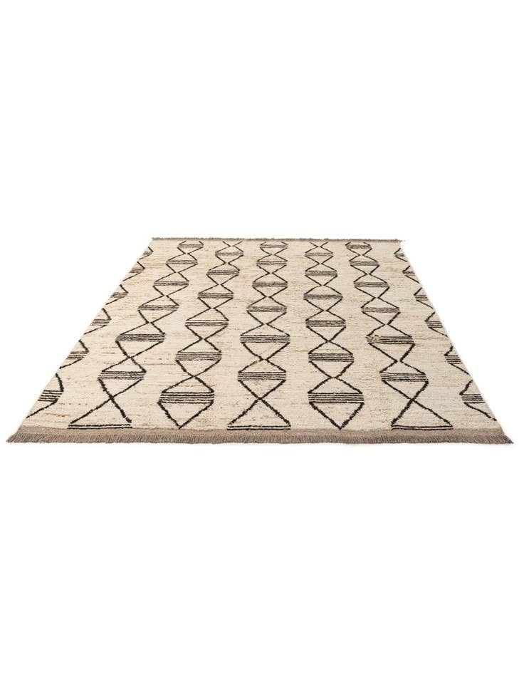 Detail image of 6' 8 x 9' 10 Hand Knotted Moroccan Wool Rug