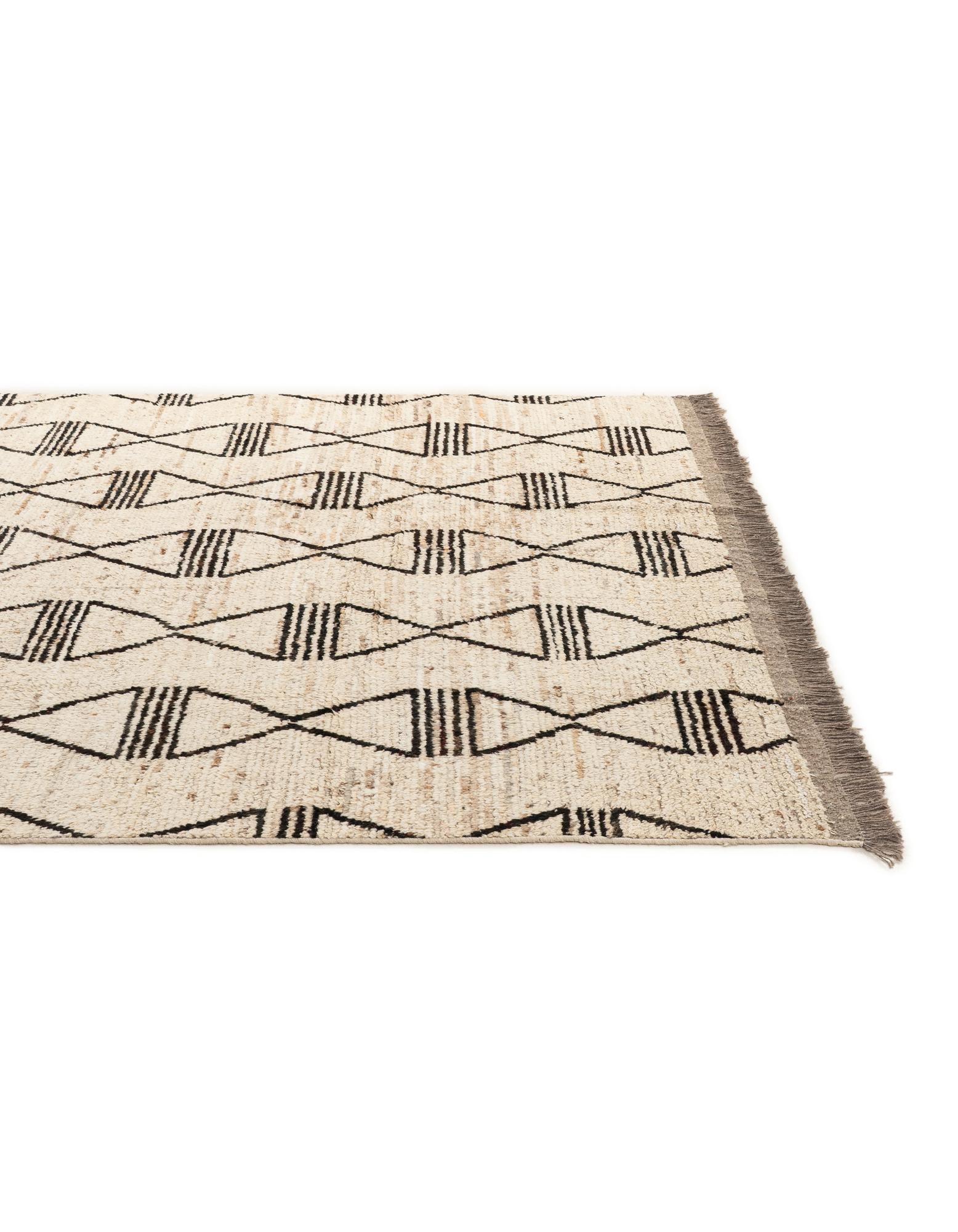 6' 8 x 9' 10 Hand Knotted Moroccan Wool Rug