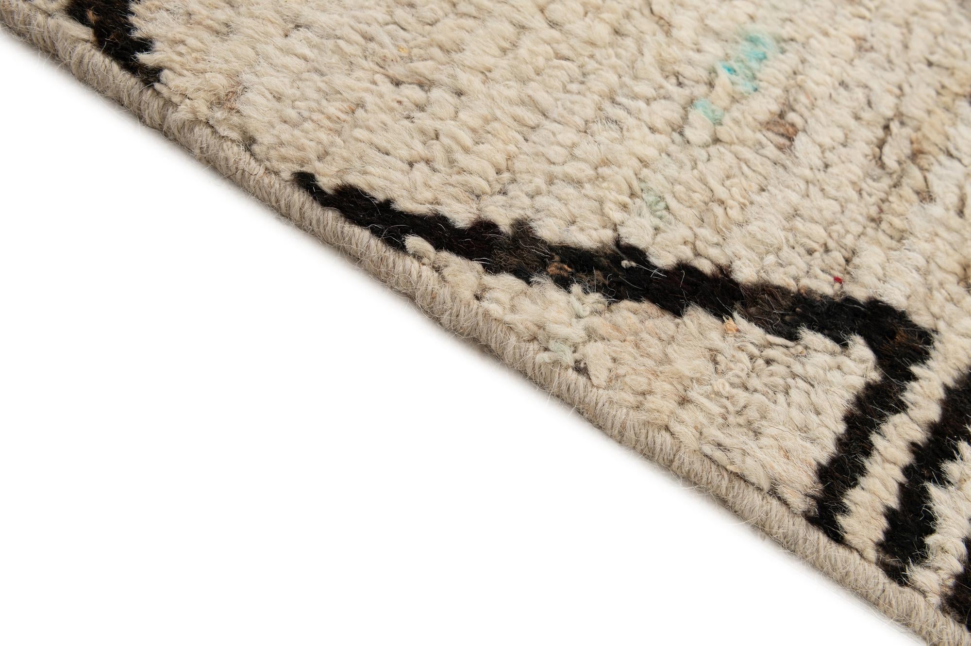 6' 8 x 9' 10 Hand Knotted Moroccan Wool Rug