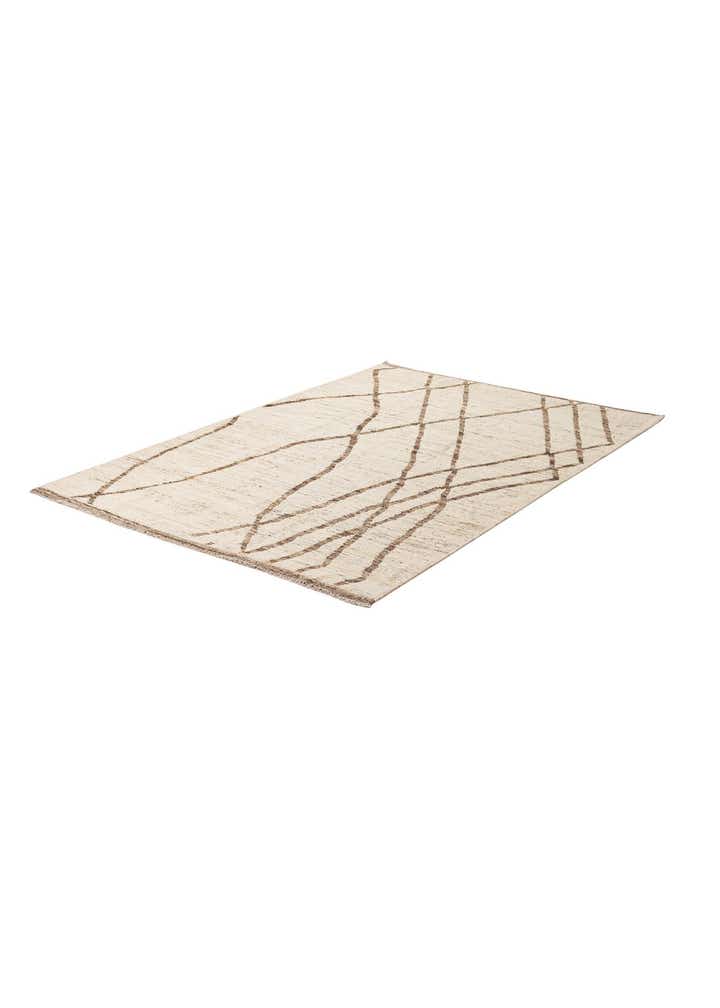 6' 9 x 9' 9 Hand Knotted Moroccan Wool Rug