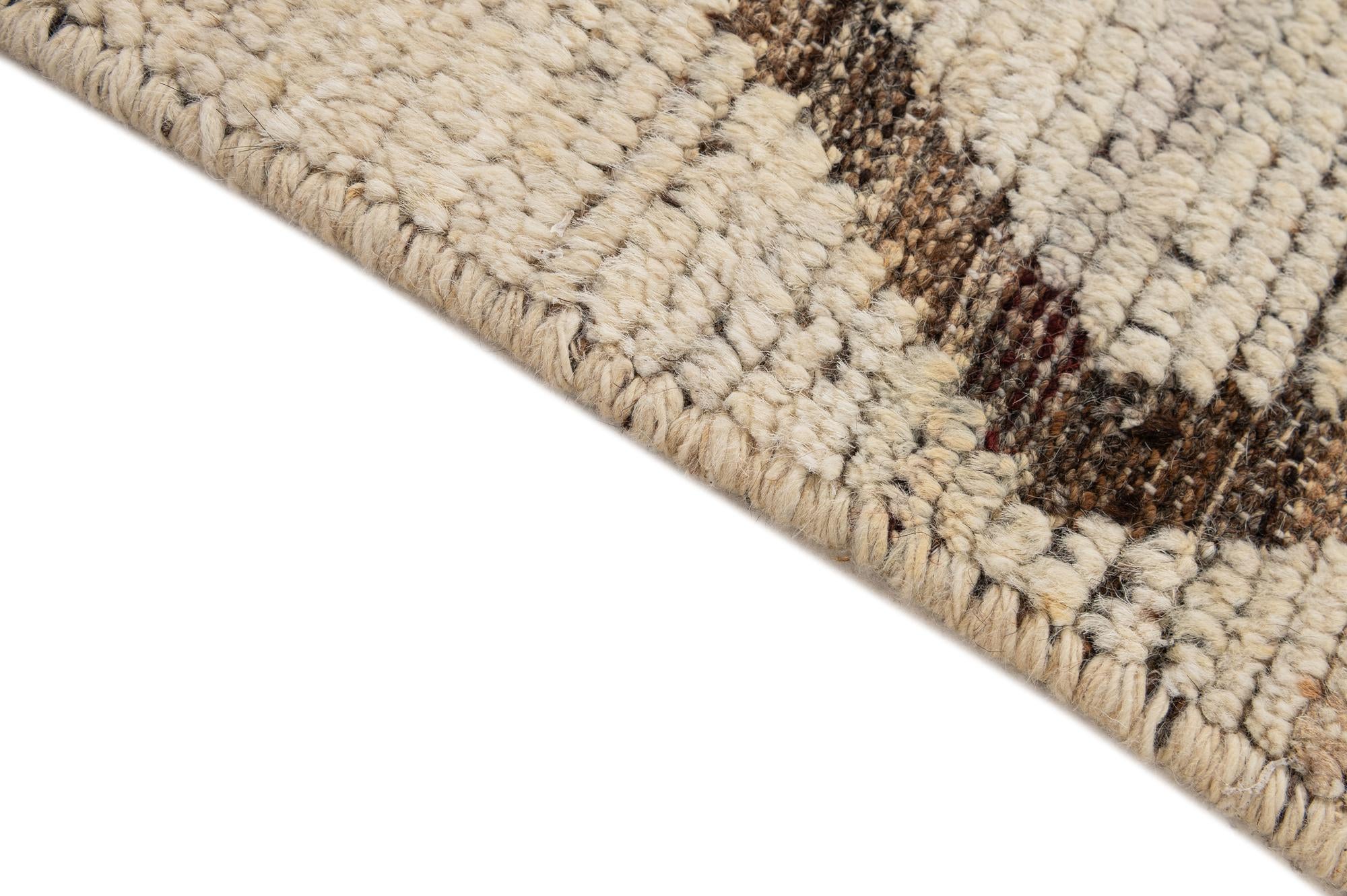 6' 9 x 9' 9 Hand Knotted Moroccan Wool Rug