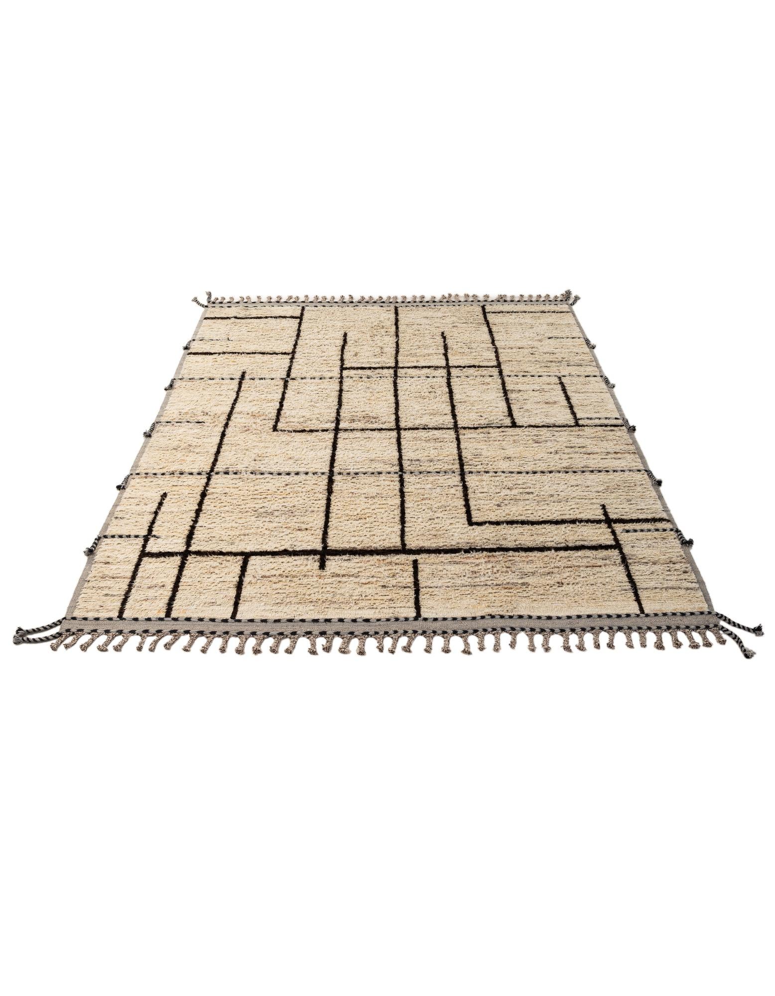 8' 5 x 10' 7 Hand Knotted Moroccan Wool Rug
