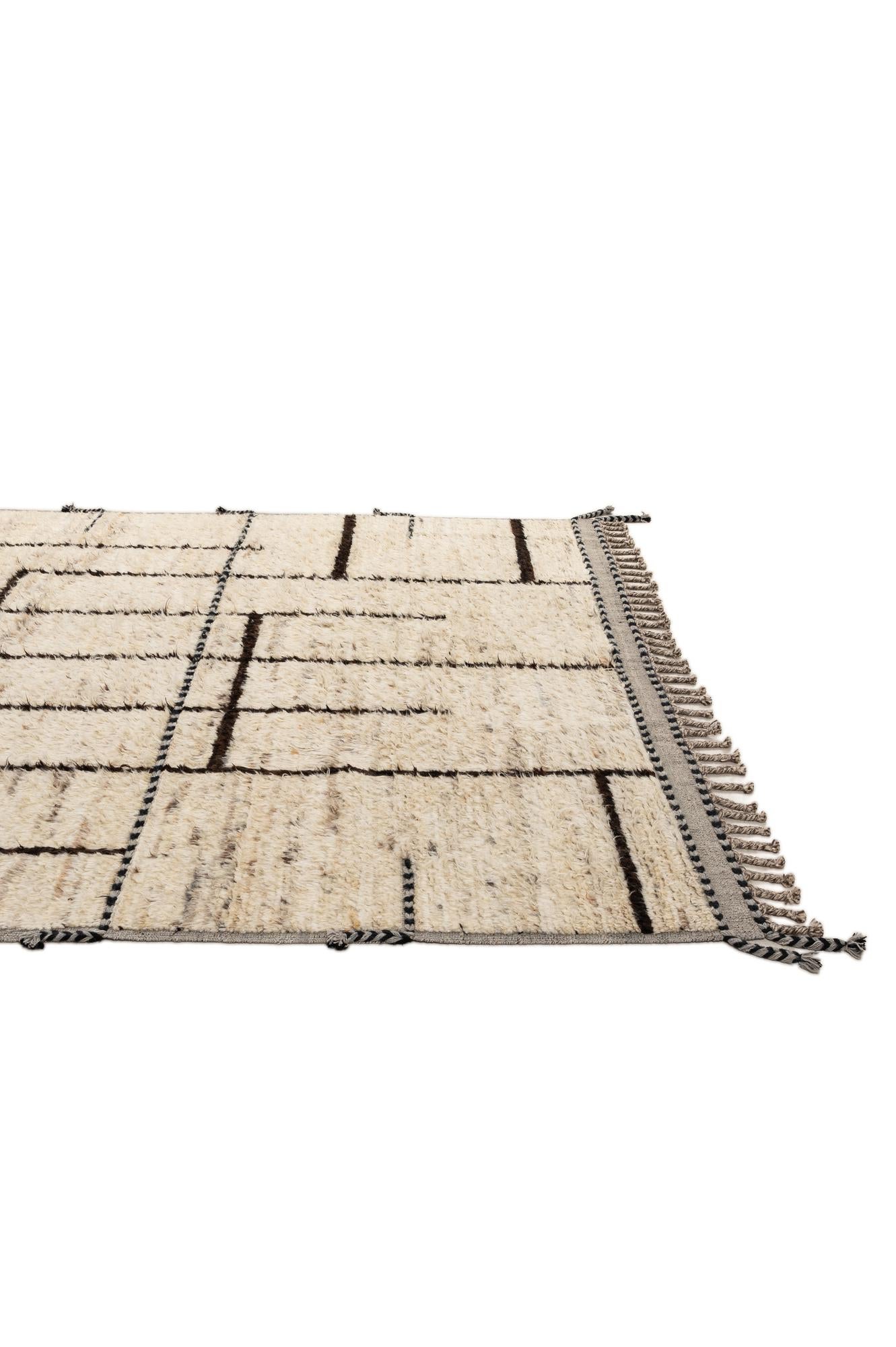 8' 5 x 10' 7 Hand Knotted Moroccan Wool Rug