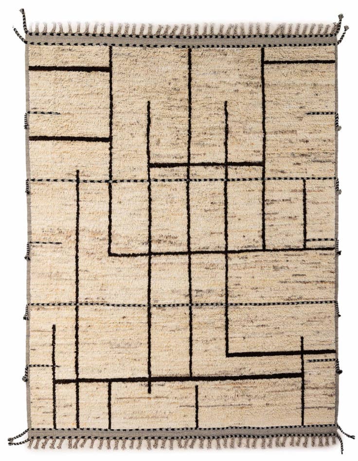 Detail image of 8' 5 x 10' 7 Hand Knotted Moroccan Wool Rug