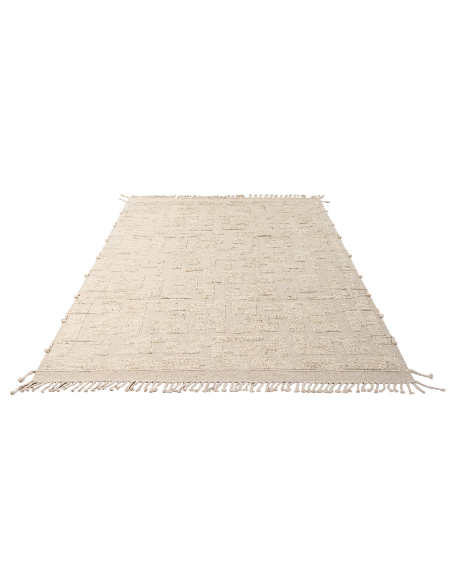 8' 2 x 11' 5 Hand Knotted Moroccan Wool Rug