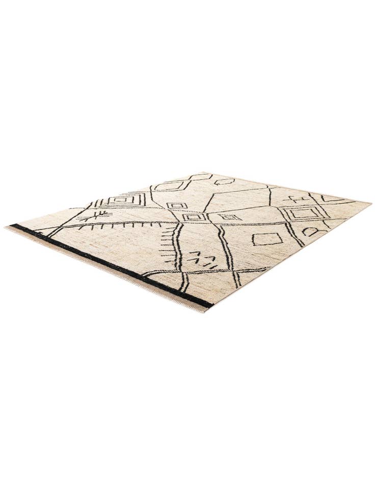 Detail image of 8' 7 x 10' 5 Hand Knotted Moroccan Wool Rug