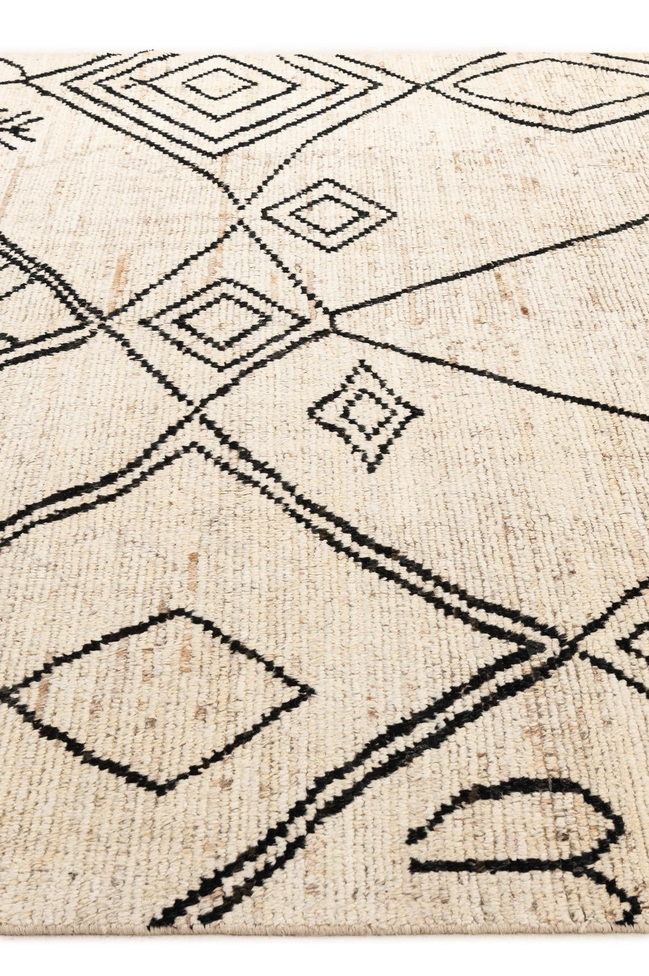8' 7 x 10' 5 Hand Knotted Moroccan Wool Rug