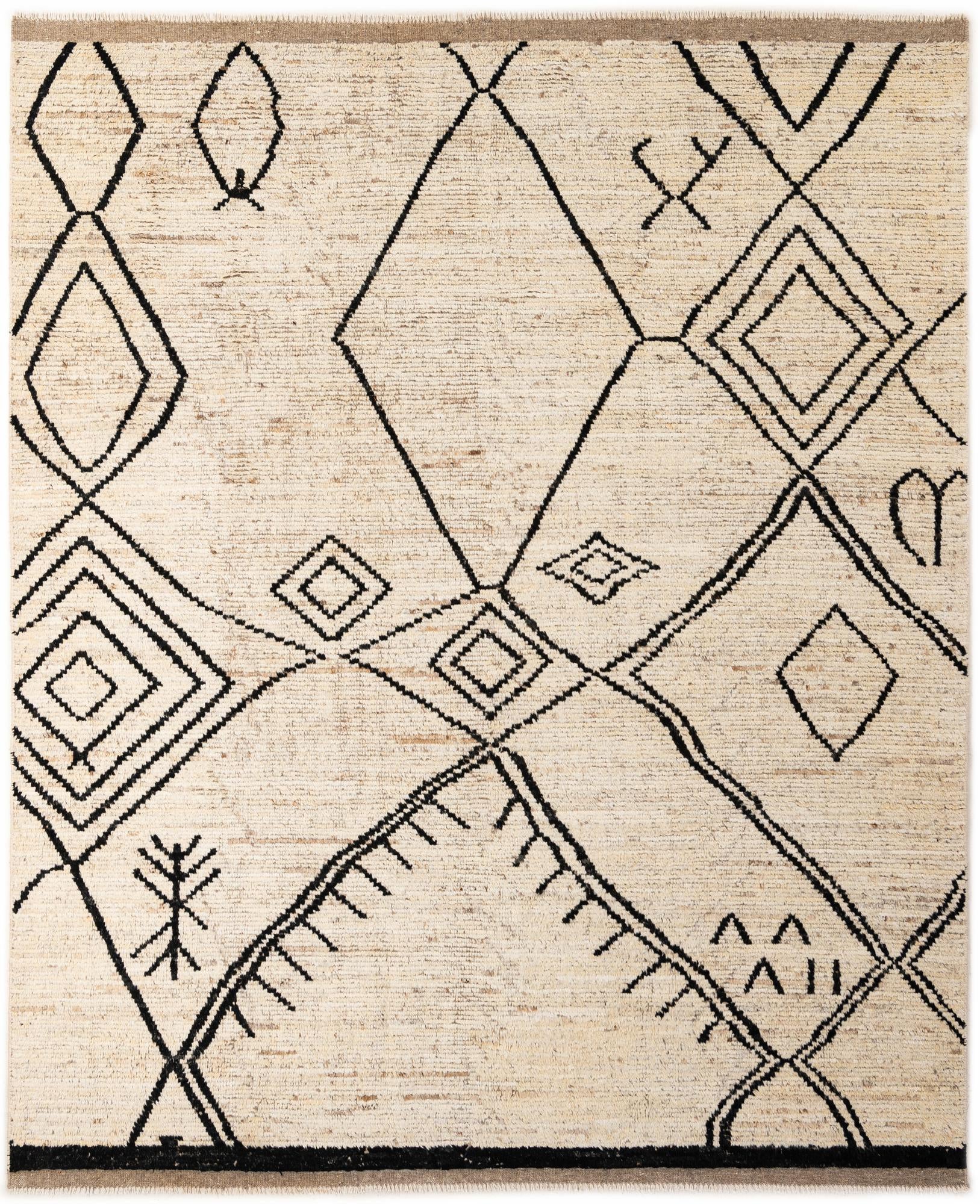 8' 7 x 10' 5 Hand Knotted Moroccan Wool Rug