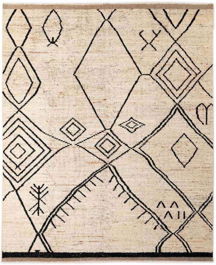 8' 7 x 10' 5 Hand Knotted Moroccan Wool Rug