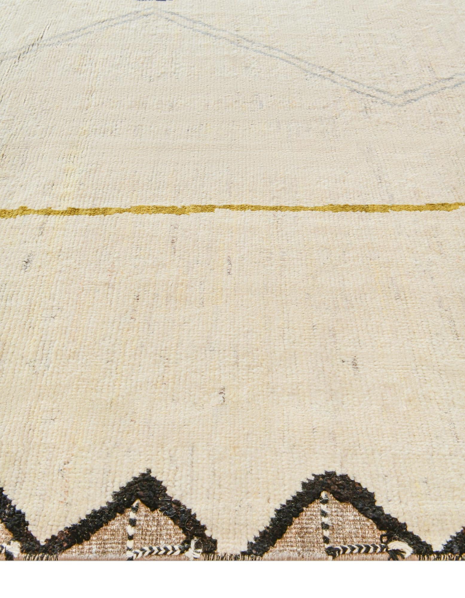 8' 7 x 11' 11 Hand Knotted Moroccan Wool Rug