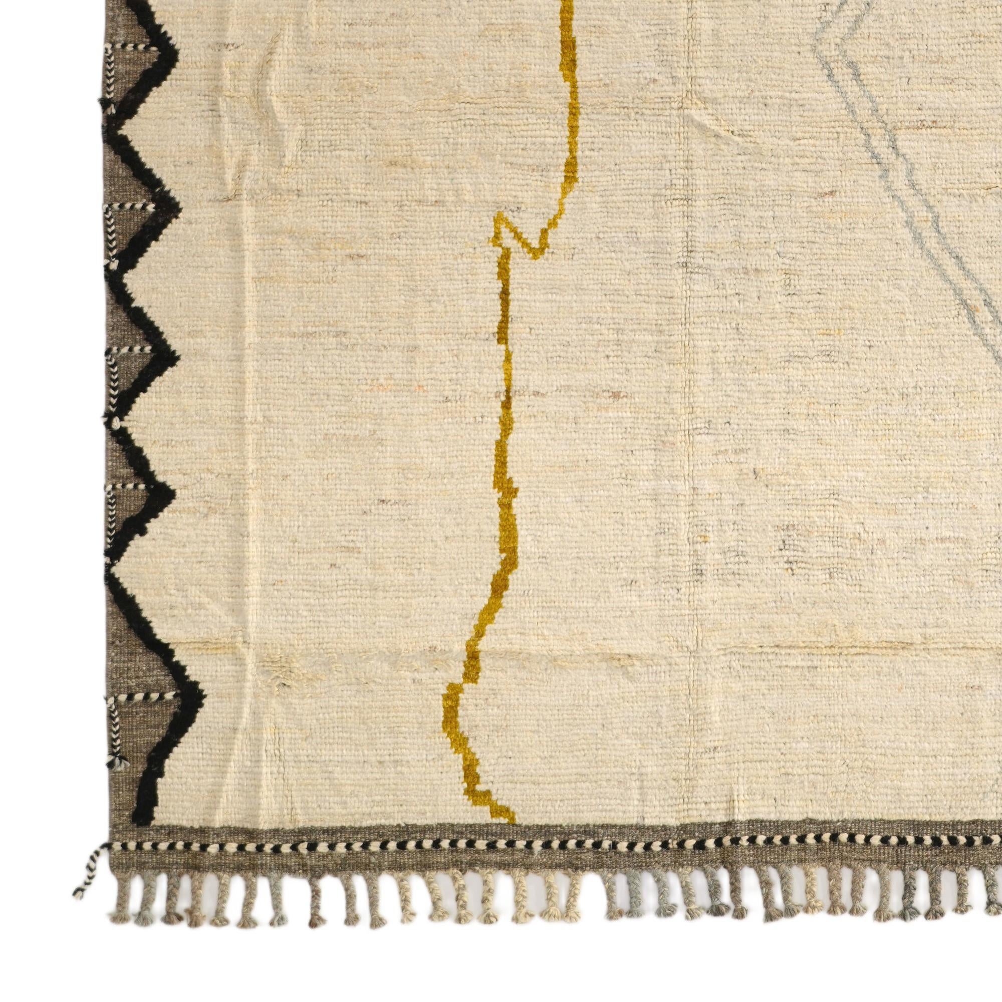 8' 7 x 11' 11 Hand Knotted Moroccan Wool Rug