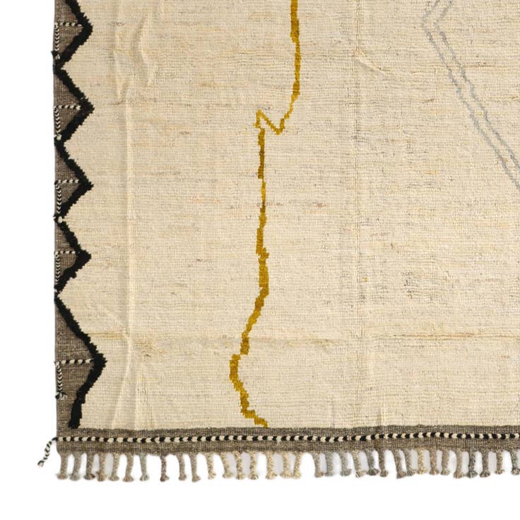 Detail image of 8' 7 x 11' 11 Hand Knotted Moroccan Wool Rug