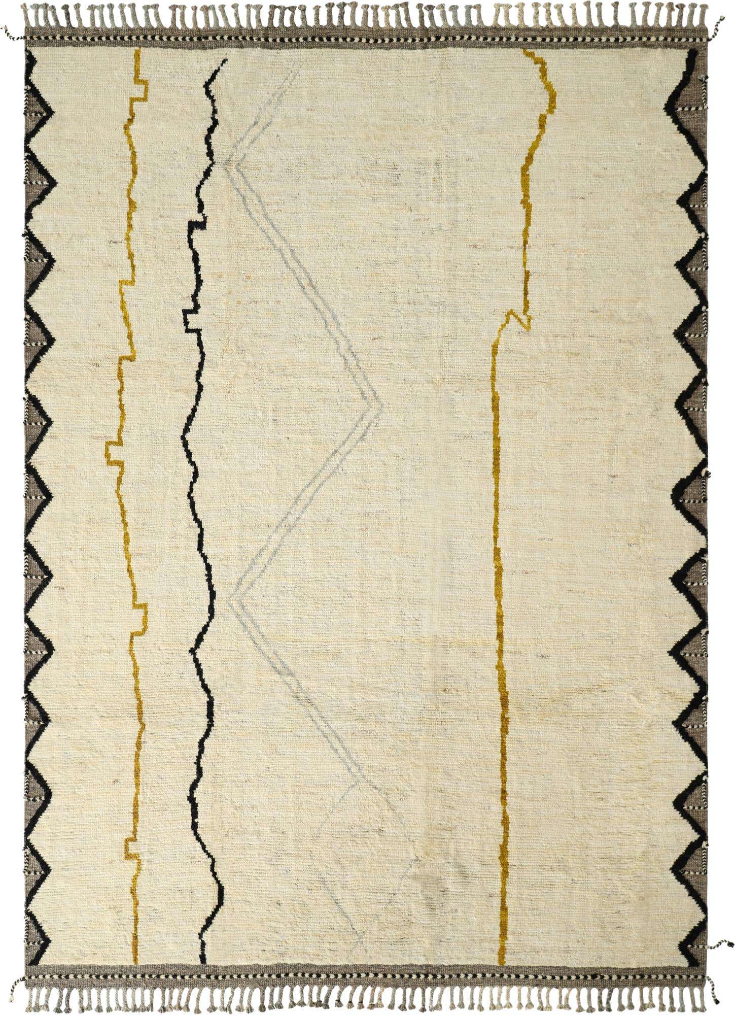 8' 7 x 11' 11 Hand Knotted Moroccan Wool Rug