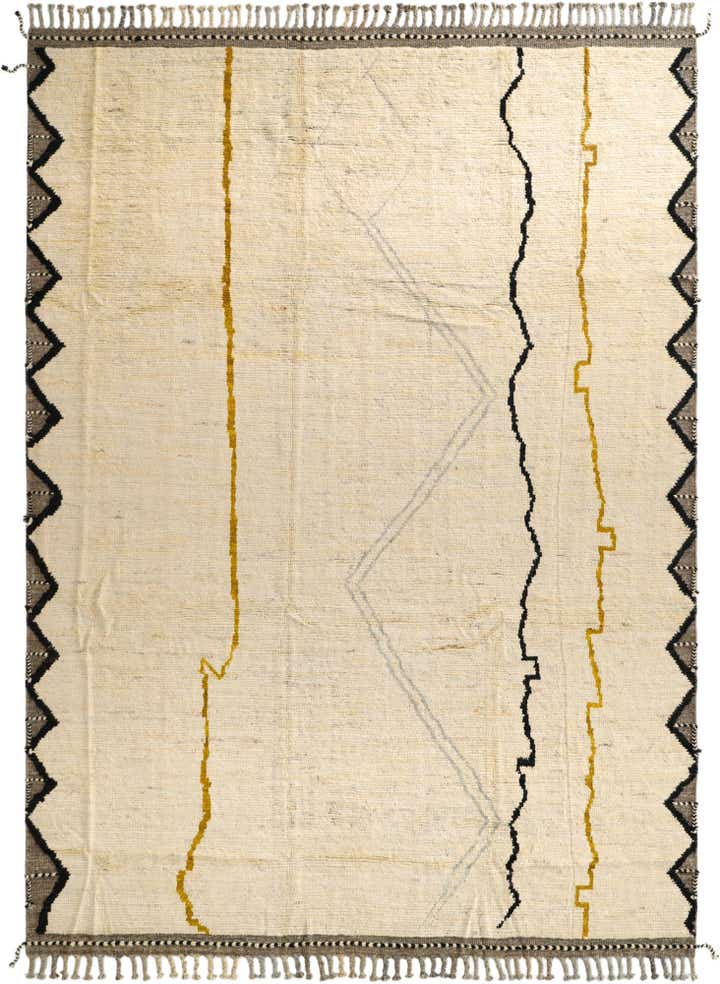 8' 7 x 11' 11 Hand Knotted Moroccan Wool Rug