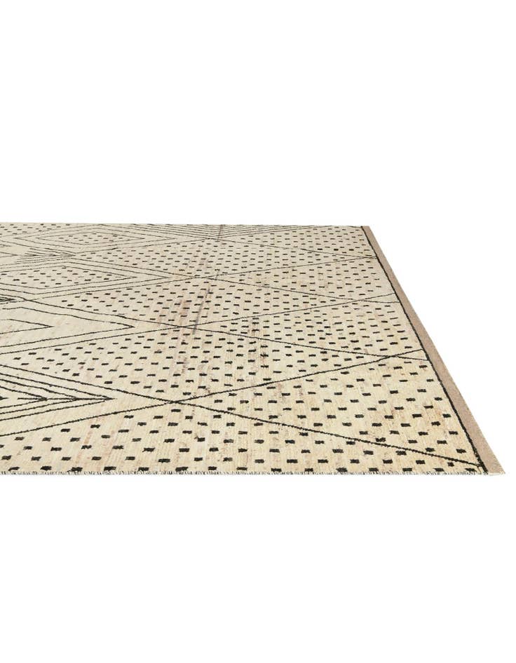 Detail image of 12' 4 x 17' 6 Hand Knotted Moroccan Wool Rug