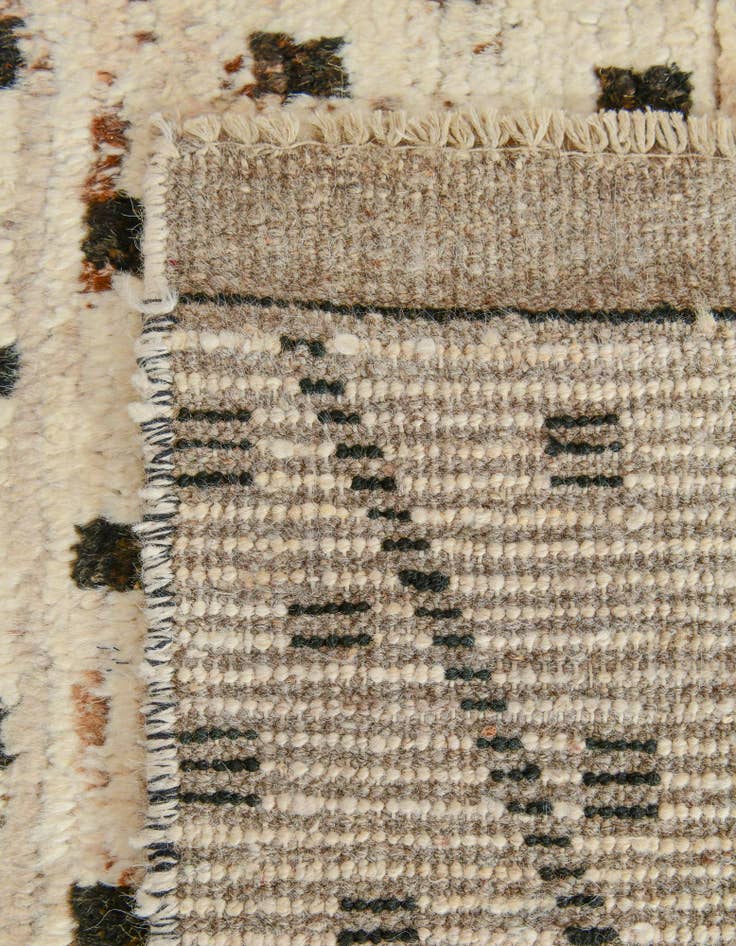 Detail image of 12' 4 x 17' 6 Hand Knotted Moroccan Wool Rug