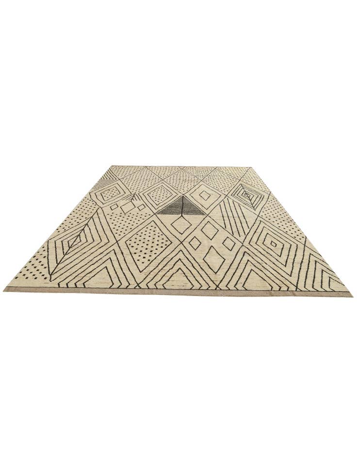 Detail image of 12' 4 x 17' 6 Hand Knotted Moroccan Wool Rug