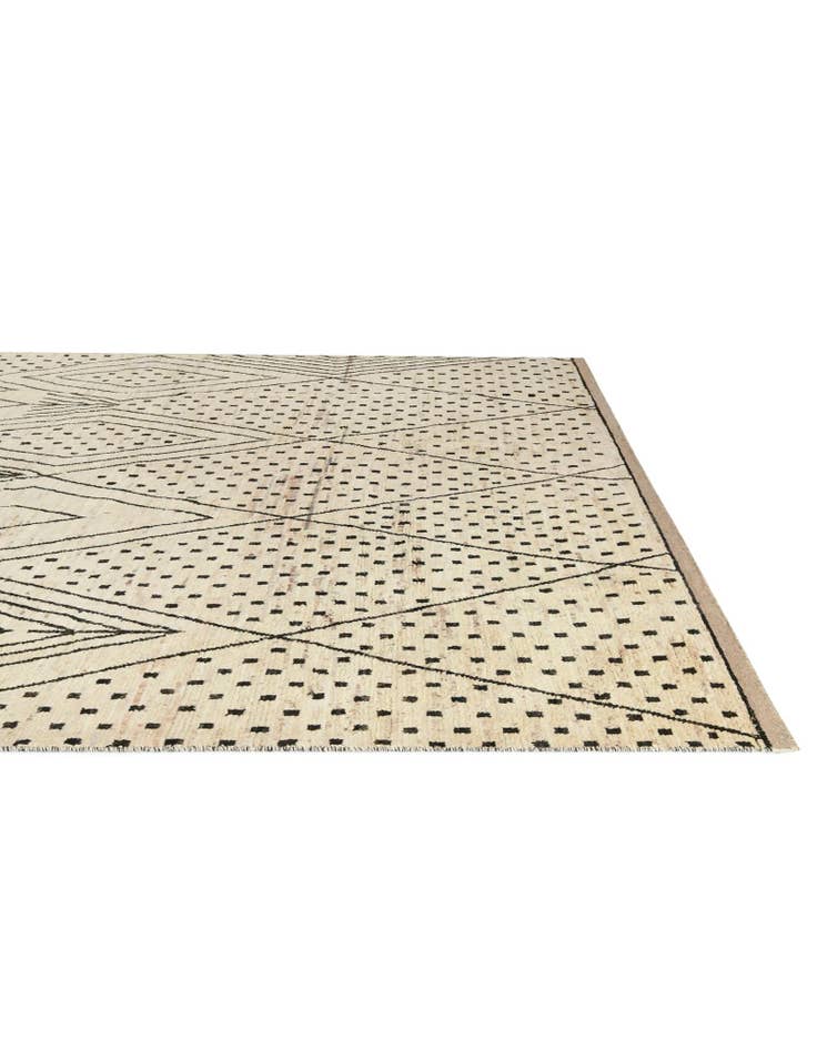 Detail image of 12' 4 x 17' 6 Hand Knotted Moroccan Wool Rug