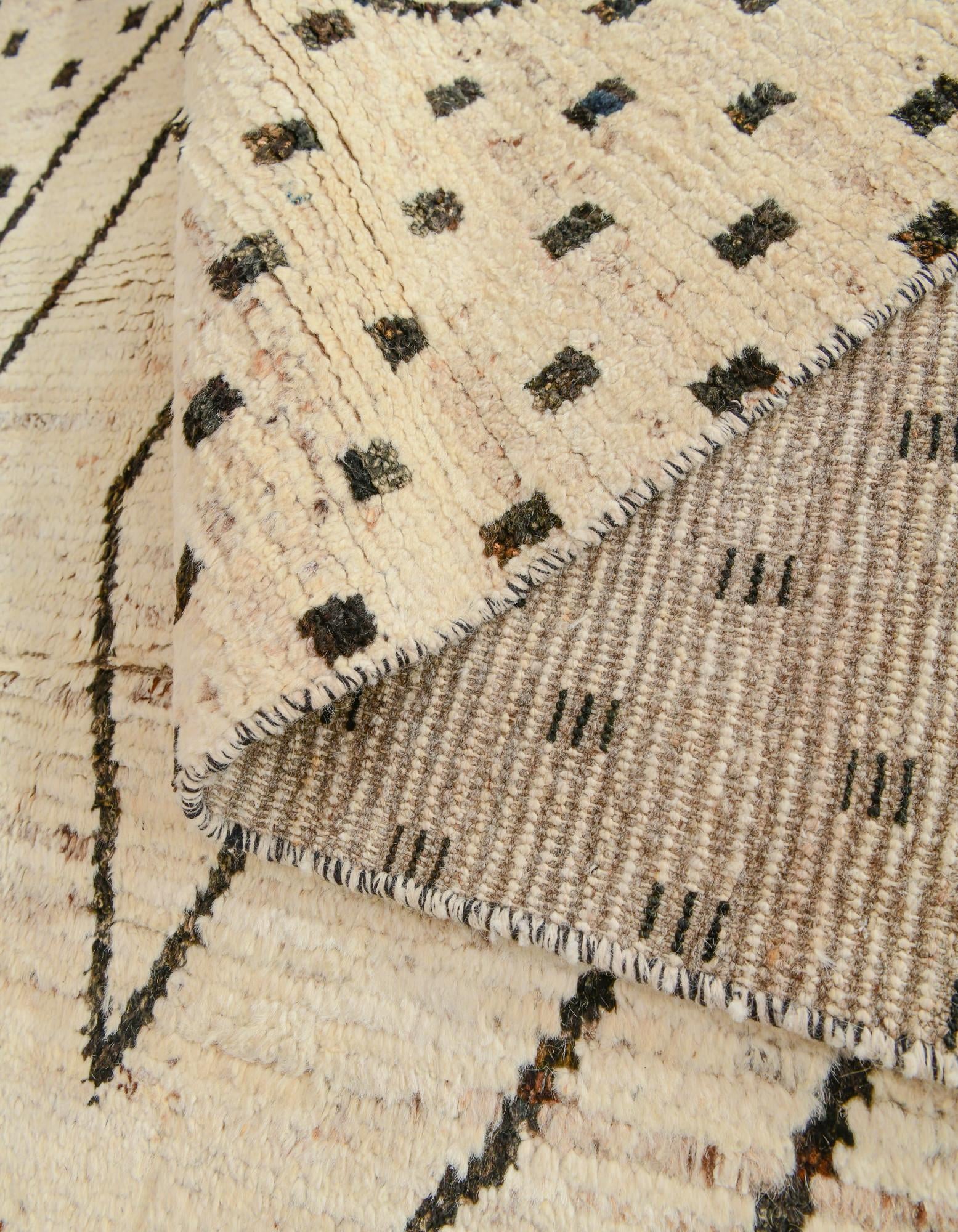 12' 4 x 17' 6 Hand Knotted Moroccan Wool Rug