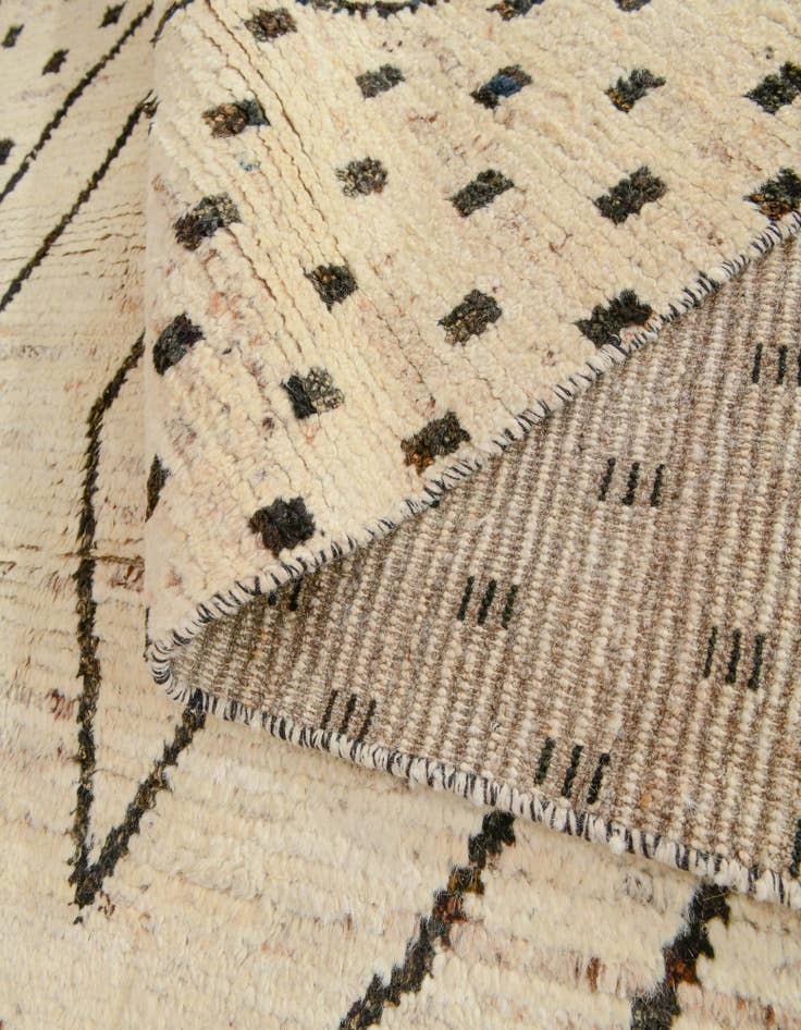 Detail image of 12' 4 x 17' 6 Hand Knotted Moroccan Wool Rug