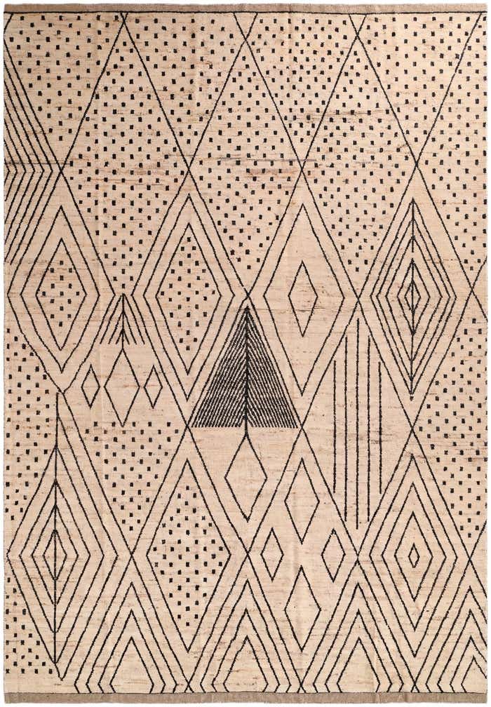 12' 4 x 17' 6 Hand Knotted Moroccan Wool Rug