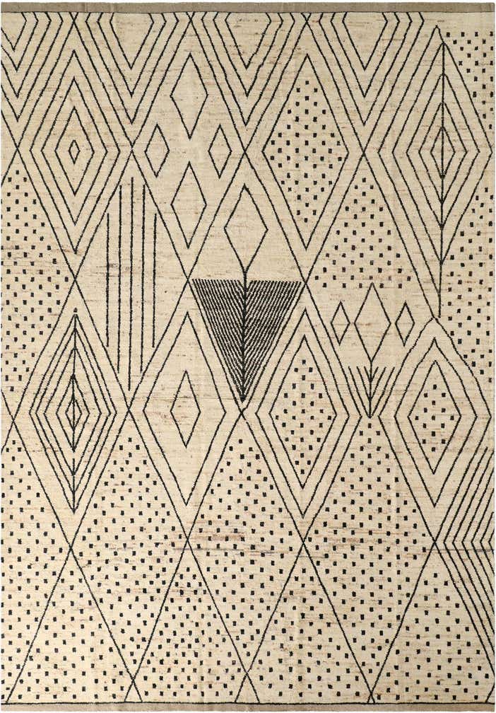 12' 4 x 17' 6 Hand Knotted Moroccan Wool Rug