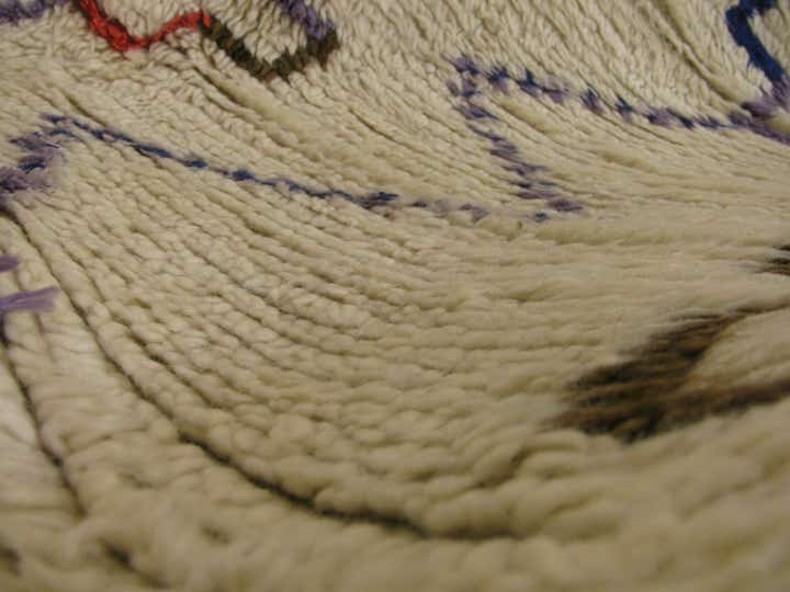 4' 10 x 7' 1 Hand Knotted Moroccan Wool Rug