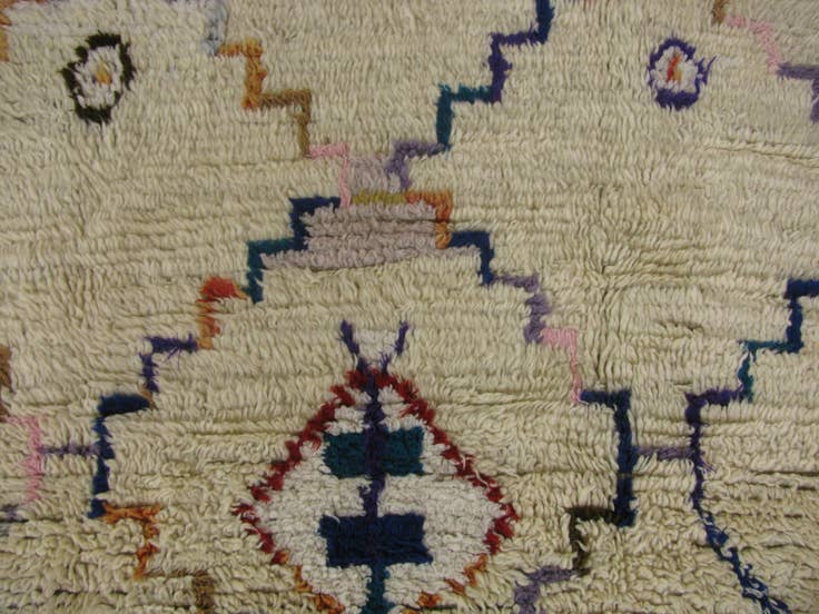 Detail image of 4' 10 x 7' 1 Hand Knotted Moroccan Wool Rug