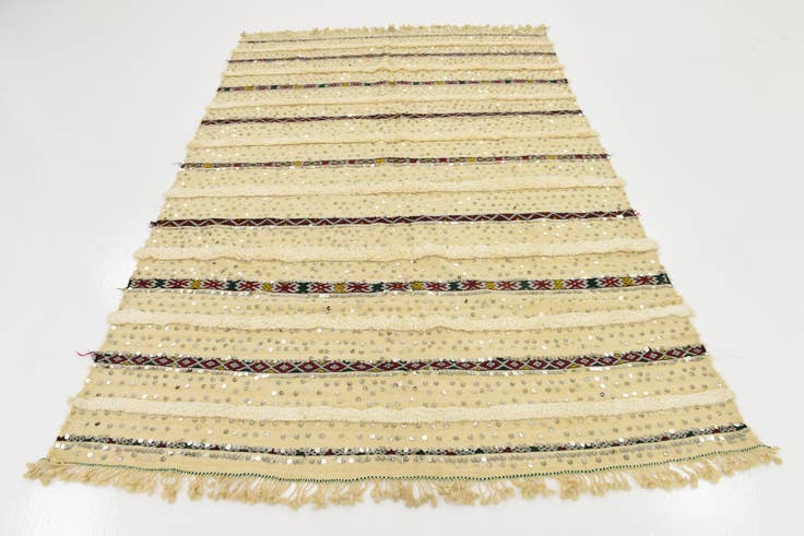 Detail image of 5' 7 x 8' 5 Hand Knotted Moroccan Wool Rug