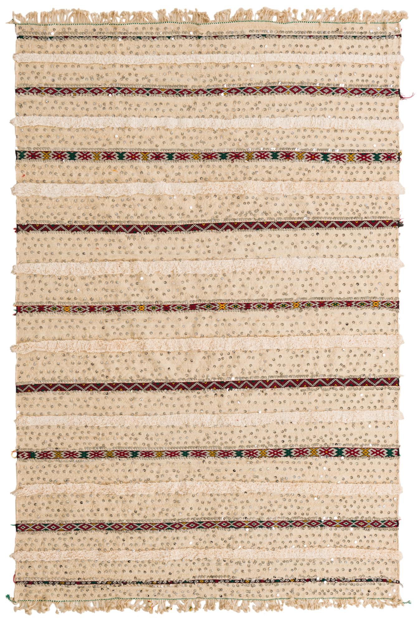 5' 7 x 8' 5 Hand Knotted Moroccan Wool Rug