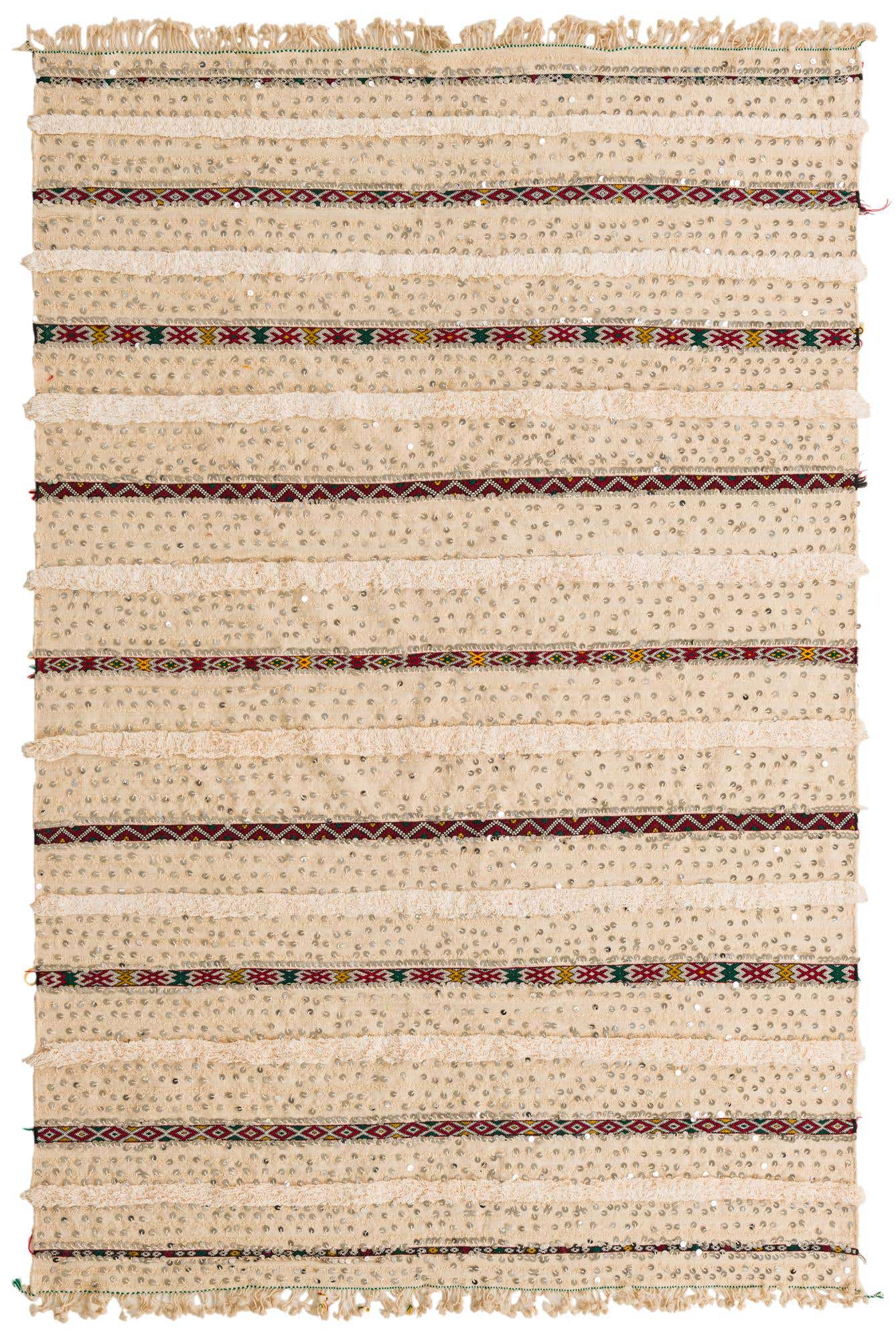 5' 7 x 8' 5 Hand Knotted Moroccan Wool Rug