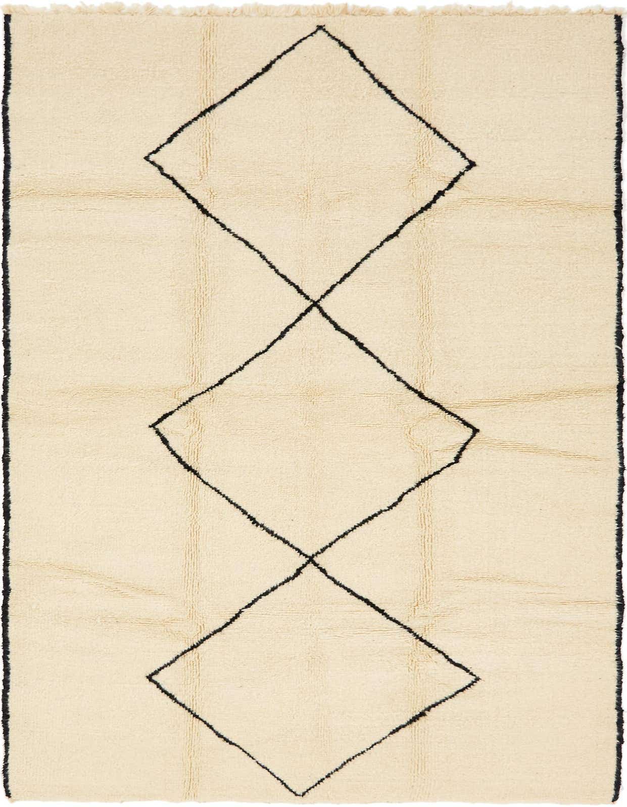 6' x 9' 8 Hand Knotted Moroccan Wool Rug