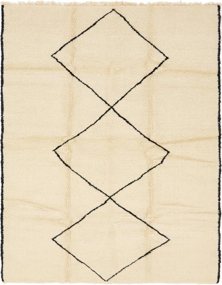 Detail image of 6' x 9' 8 Hand Knotted Moroccan Wool Rug