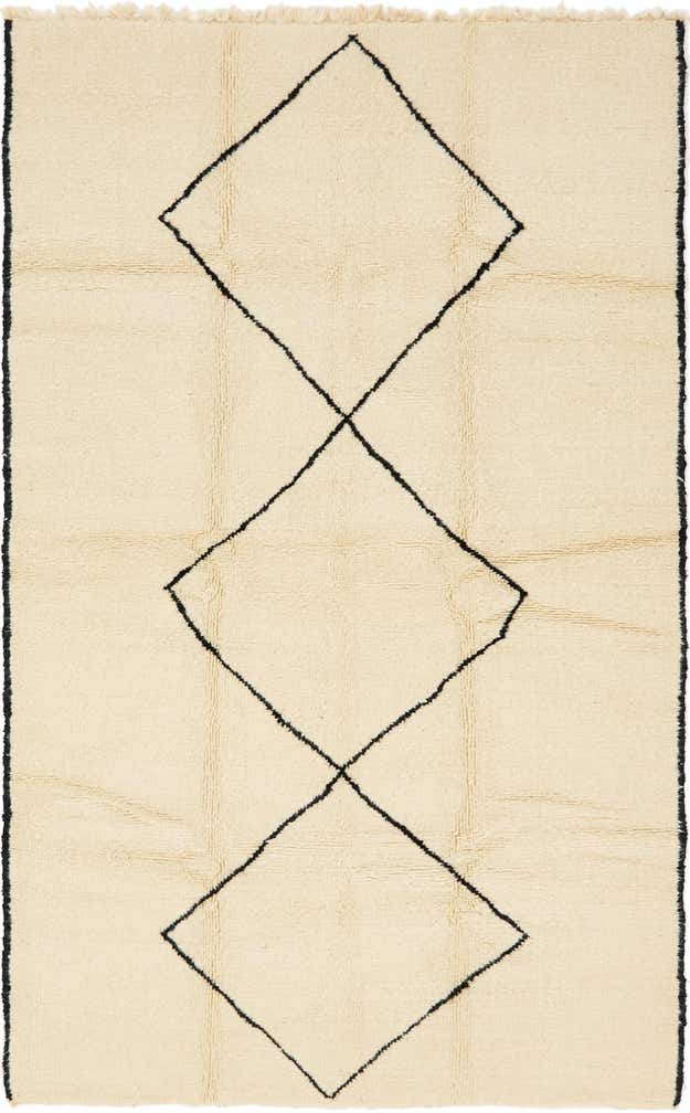 6' x 9' 8 Hand Knotted Moroccan Wool Rug
