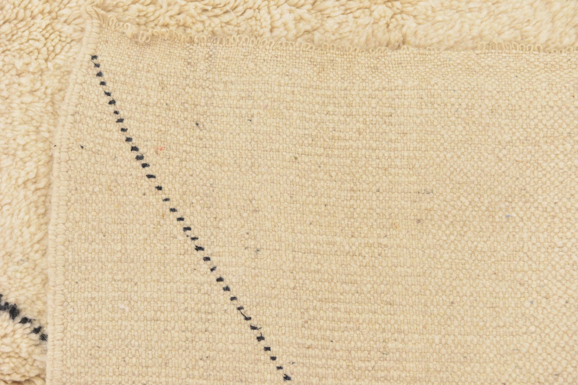 6' 7 x 9' 8 Hand Knotted Moroccan Wool Rug