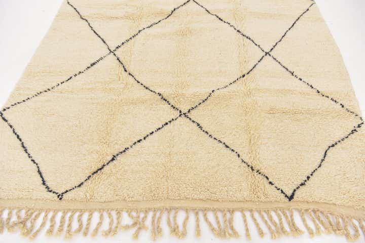 6' 7 x 9' 8 Hand Knotted Moroccan Wool Rug