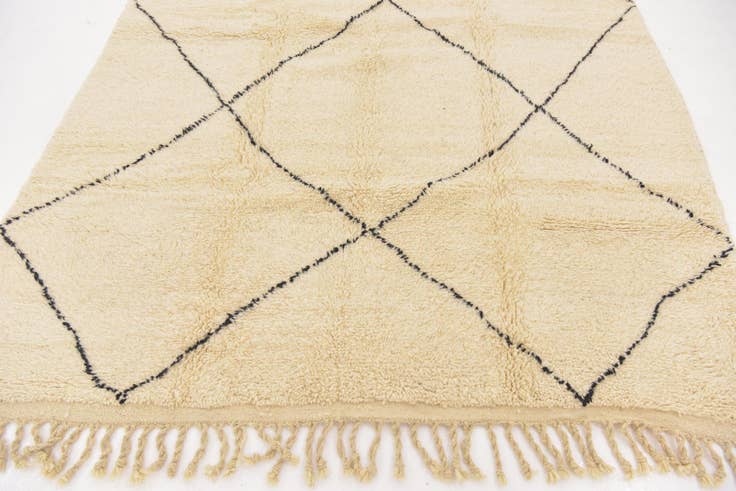 Detail image of 6' 7 x 9' 8 Hand Knotted Moroccan Wool Rug