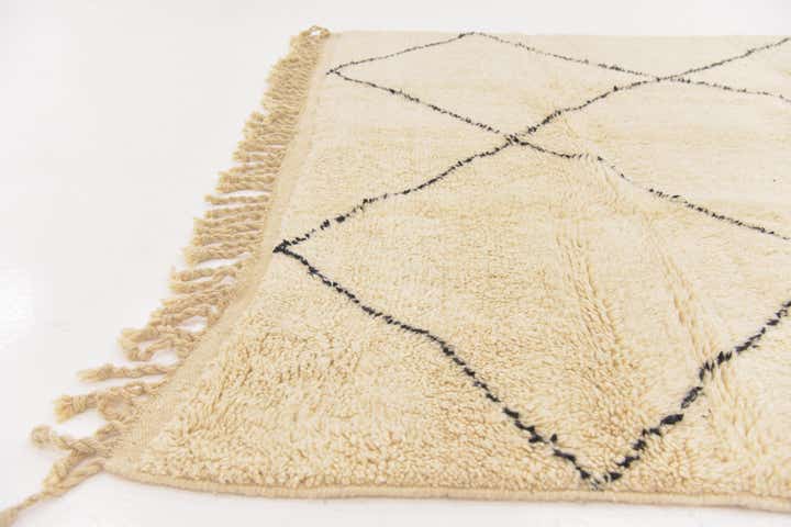 6' 7 x 9' 8 Hand Knotted Moroccan Wool Rug