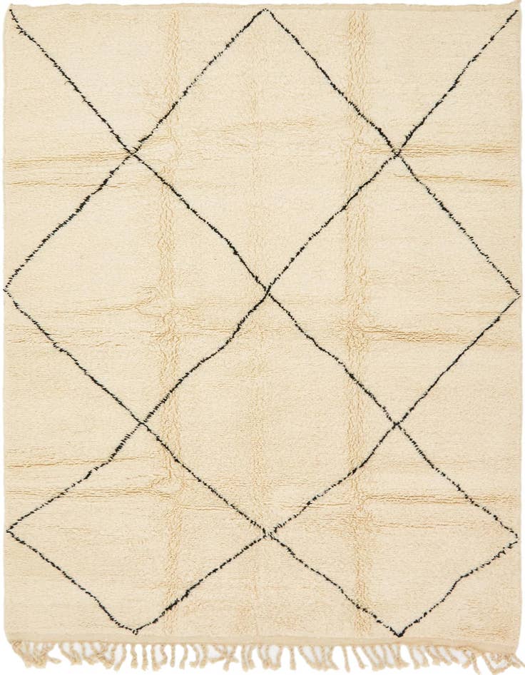 Detail image of 6' 7 x 9' 8 Hand Knotted Moroccan Wool Rug