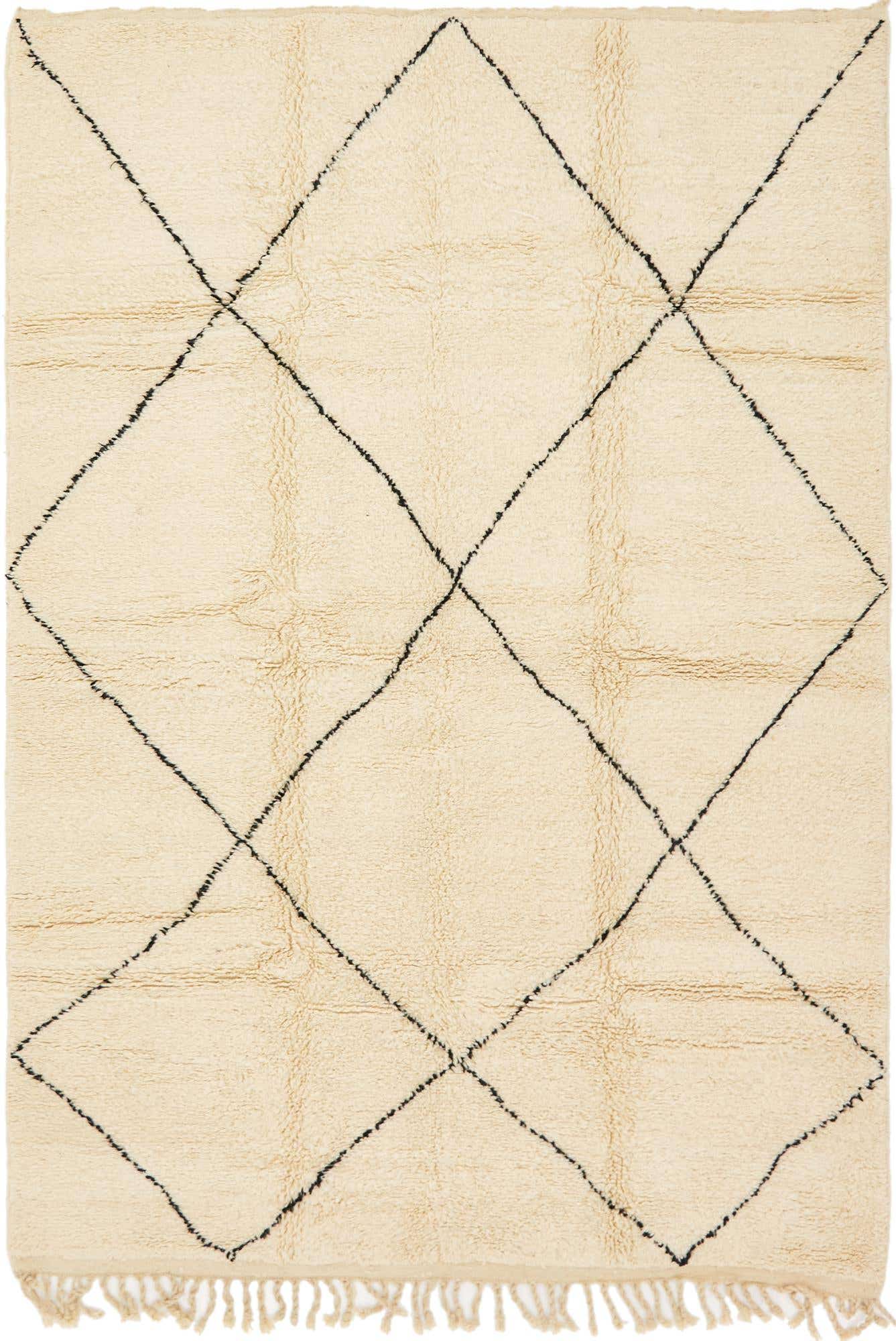 6' 7 x 9' 8 Hand Knotted Moroccan Wool Rug