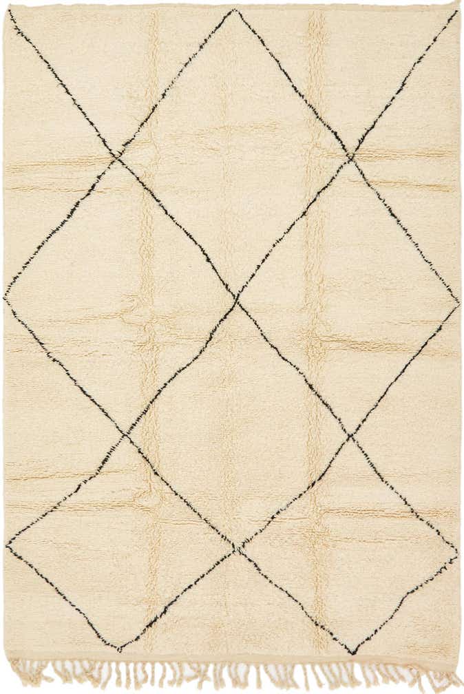 6' 7 x 9' 8 Hand Knotted Moroccan Wool Rug