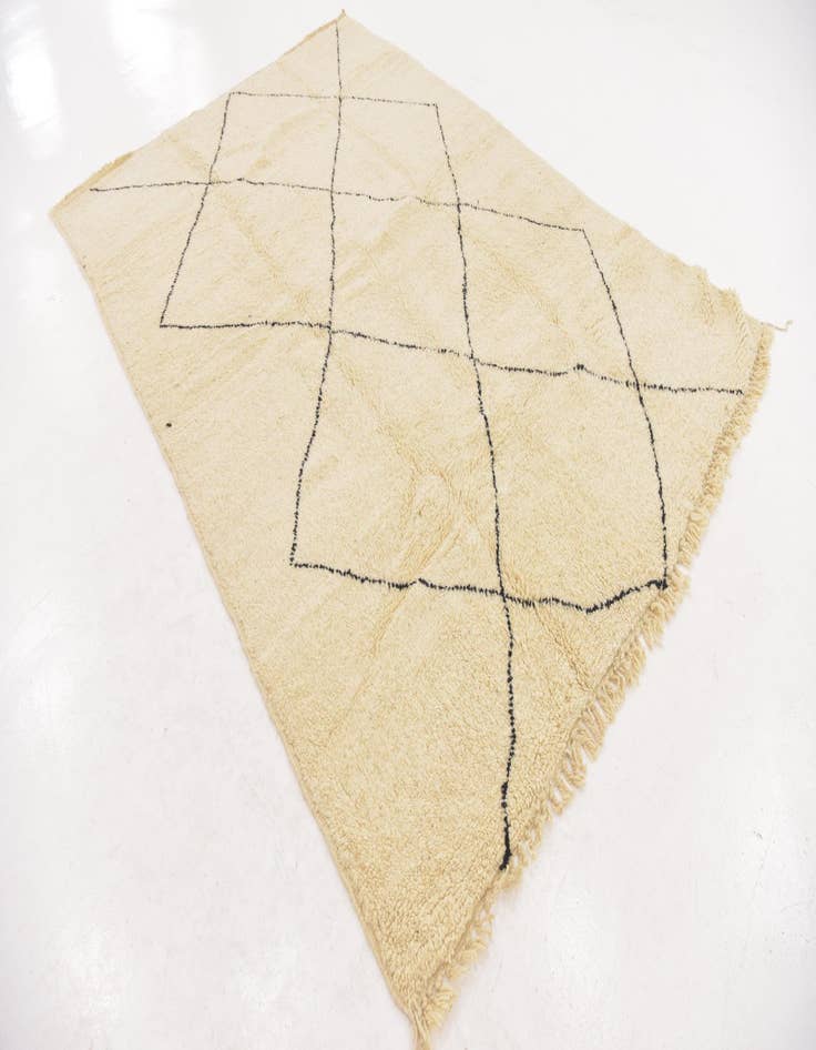 Detail image of 6' 7 x 9' 7 Hand Knotted Moroccan Wool Rug