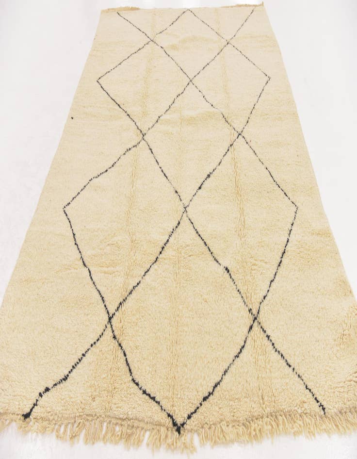 Detail image of 6' 7 x 9' 7 Hand Knotted Moroccan Wool Rug