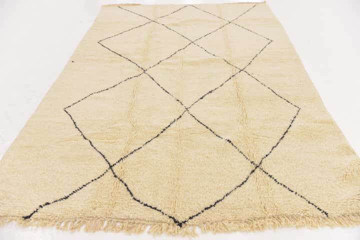 6' 7 x 9' 7 Hand Knotted Moroccan Wool Rug