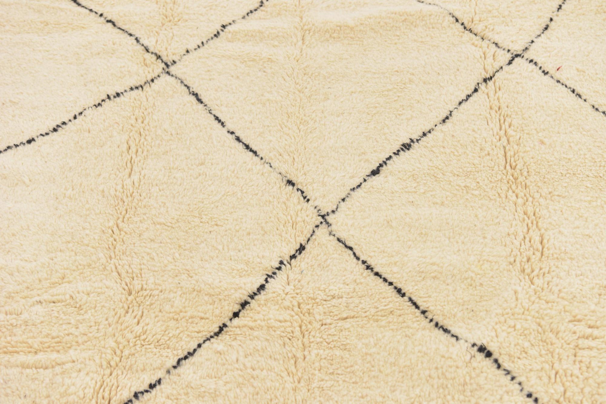 6' 7 x 9' 7 Hand Knotted Moroccan Wool Rug