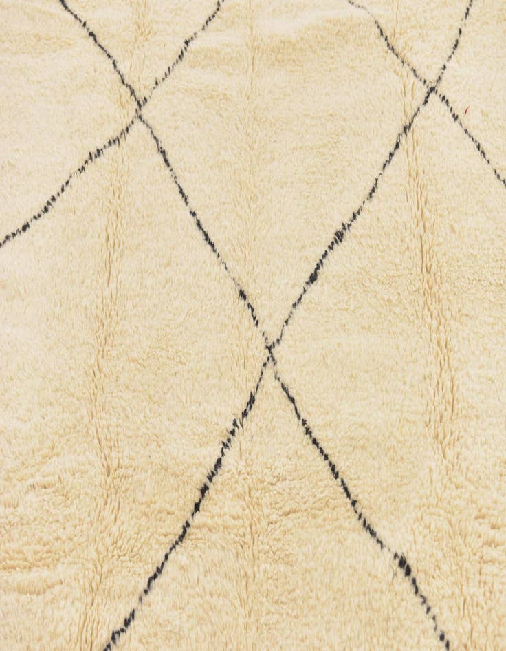 Detail image of 6' 7 x 9' 7 Hand Knotted Moroccan Wool Rug