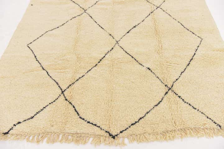6' 7 x 9' 7 Hand Knotted Moroccan Wool Rug